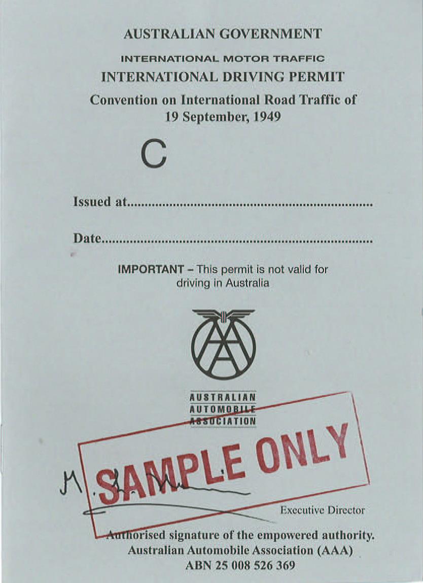 Australia International Driving Permit