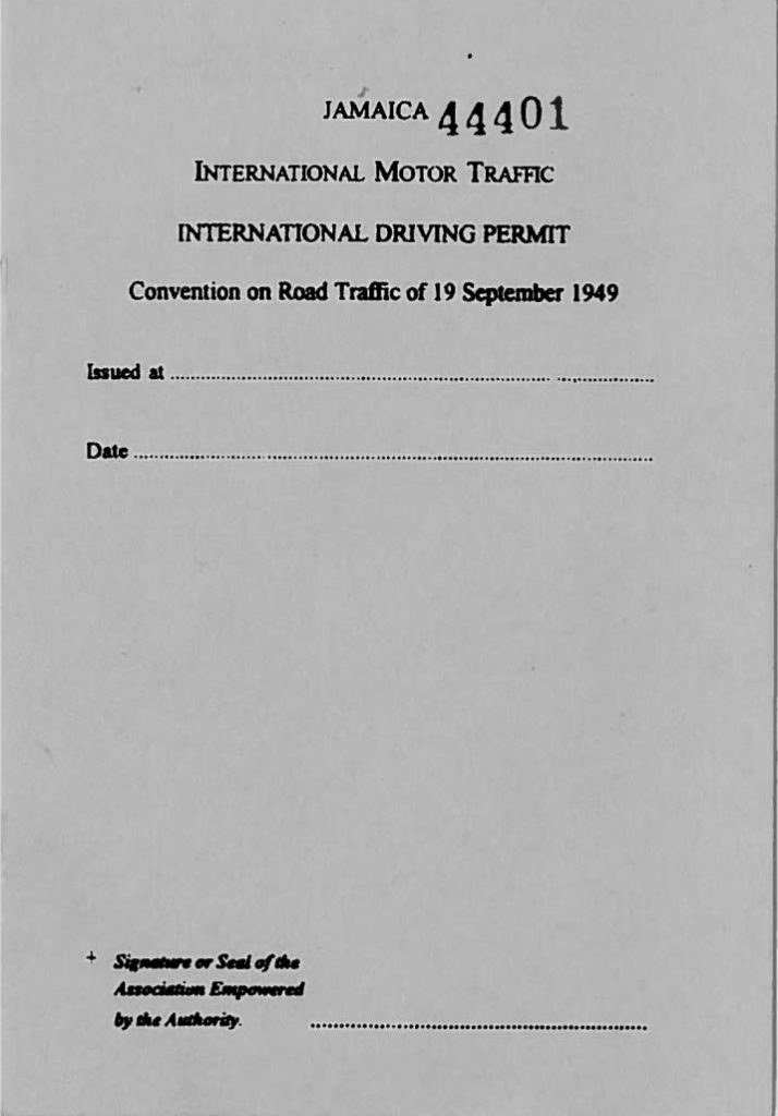 Jamaica International Driving Permit