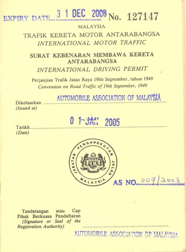 international driving license malaysia for foreigners