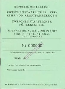 Austria IDP booklet