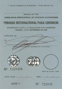 Колумбия IDP booklet