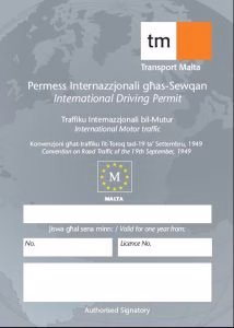 Malta IDP booklet