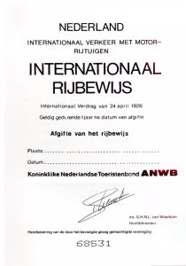 Netherlands IDP booklet