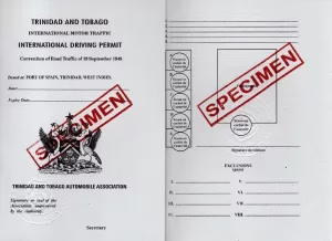 Trinidad and Tobago IDP booklet